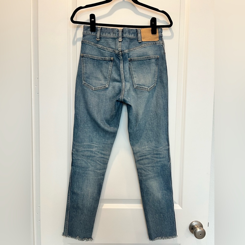 Celine Skinny Jeans Blue Mid-Rise Raw Hem Denim Size 27 - Picture 6 of 6
